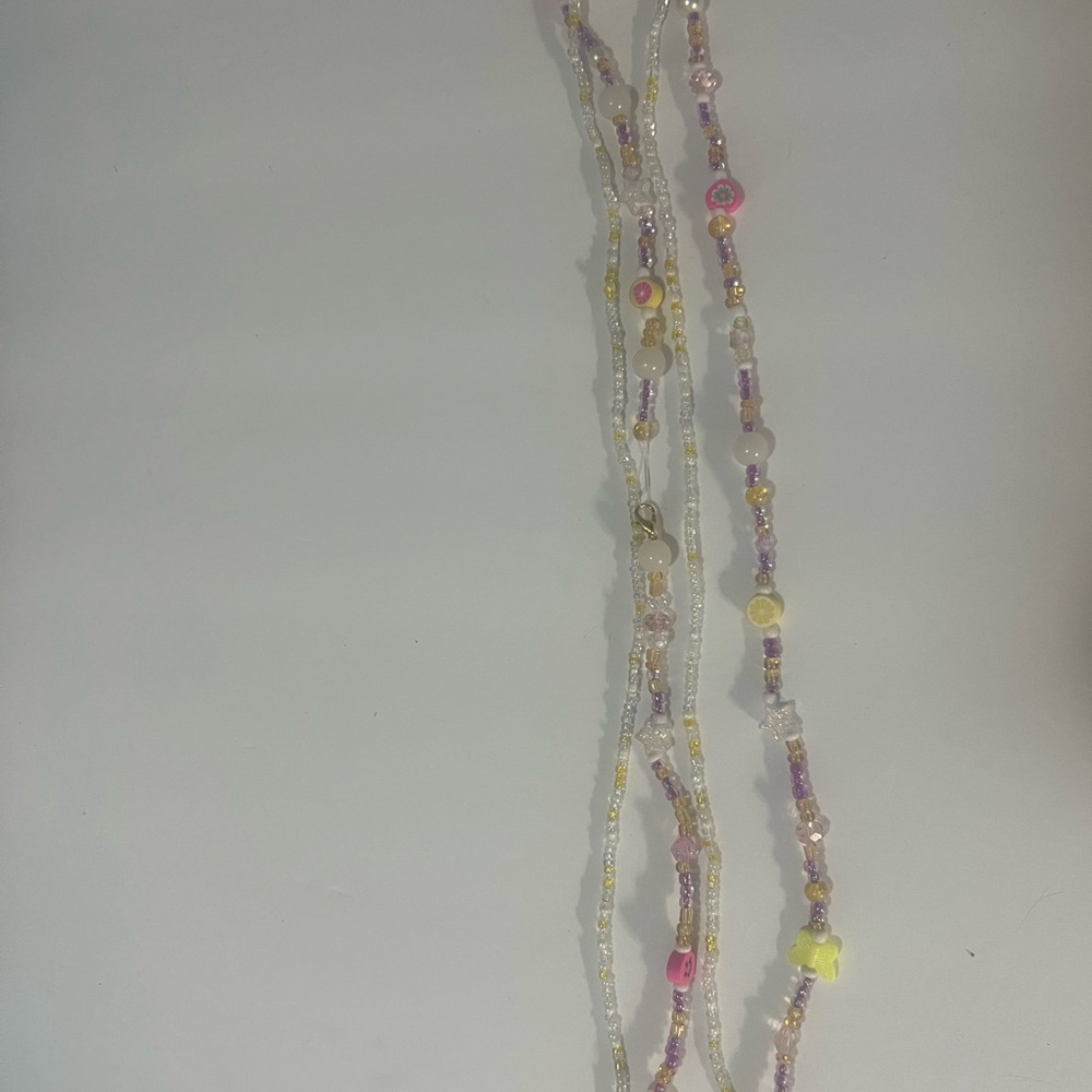 Pink, yellow, and white Women's waist/Body Jewelry